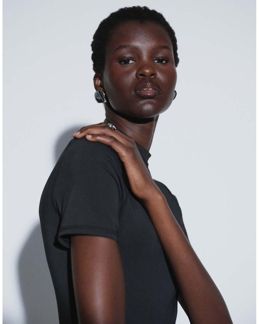 ASOS Ttya Hoogsluitende Jersey Top in het Blue