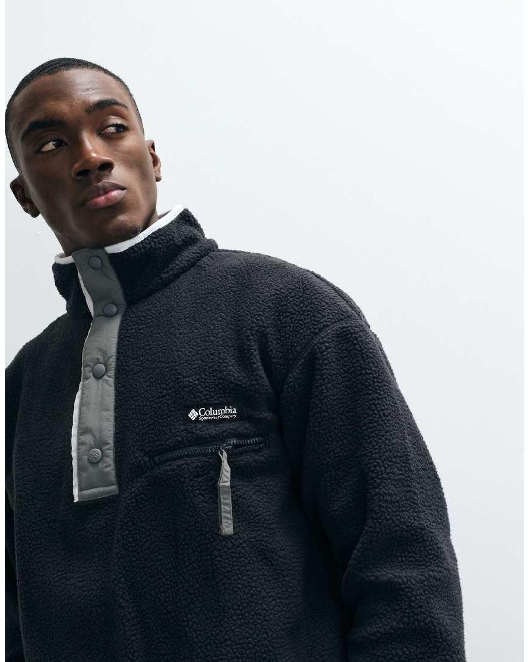 Columbia Black Helvetia Ii Half Snap Fleece for men