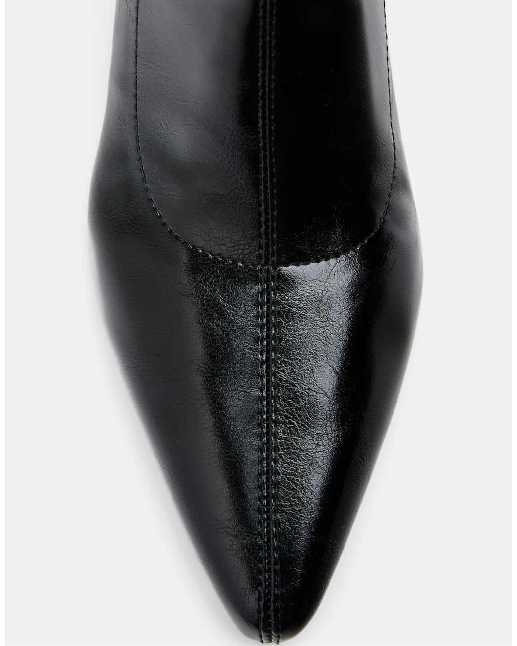 Stradivarius Black Wedge Heel Ankle Boots