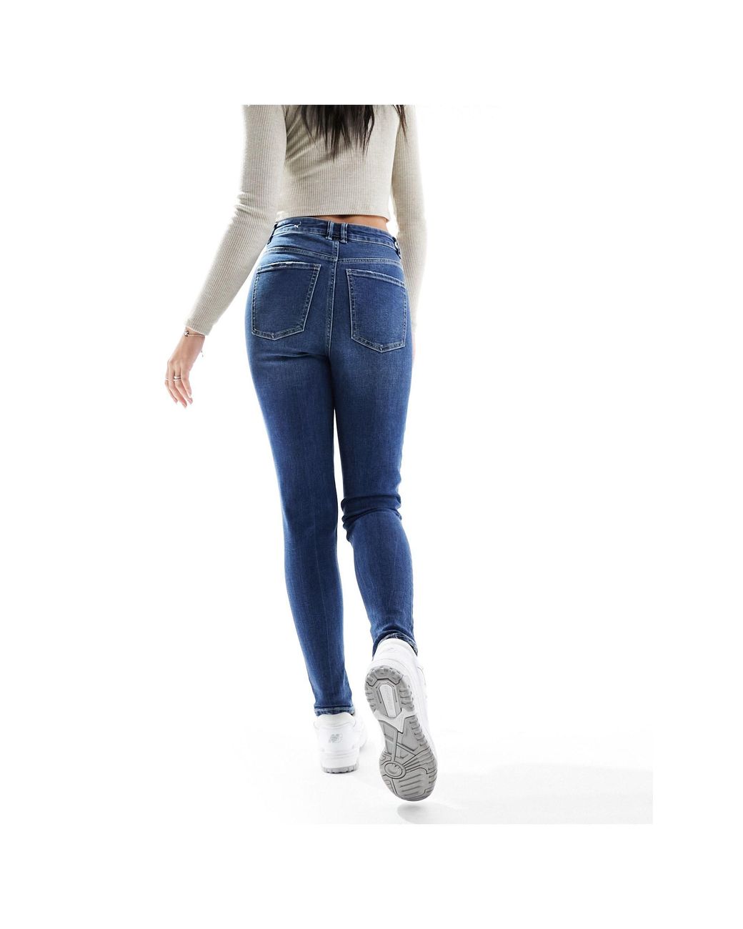 Jean skinny taille haute - moyen délavé Pimkie en coloris Bleu | Lyst