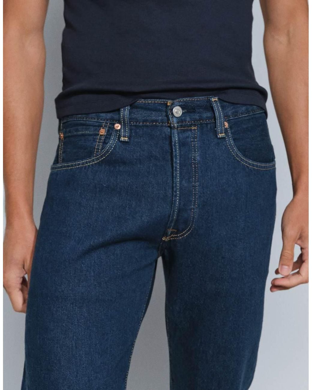 Levi's Blue 501 Relaxed Jeans for men