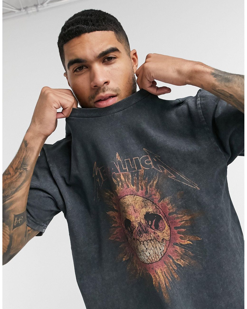 TOPMAN Metallica T-shirt in Black for Men | Lyst