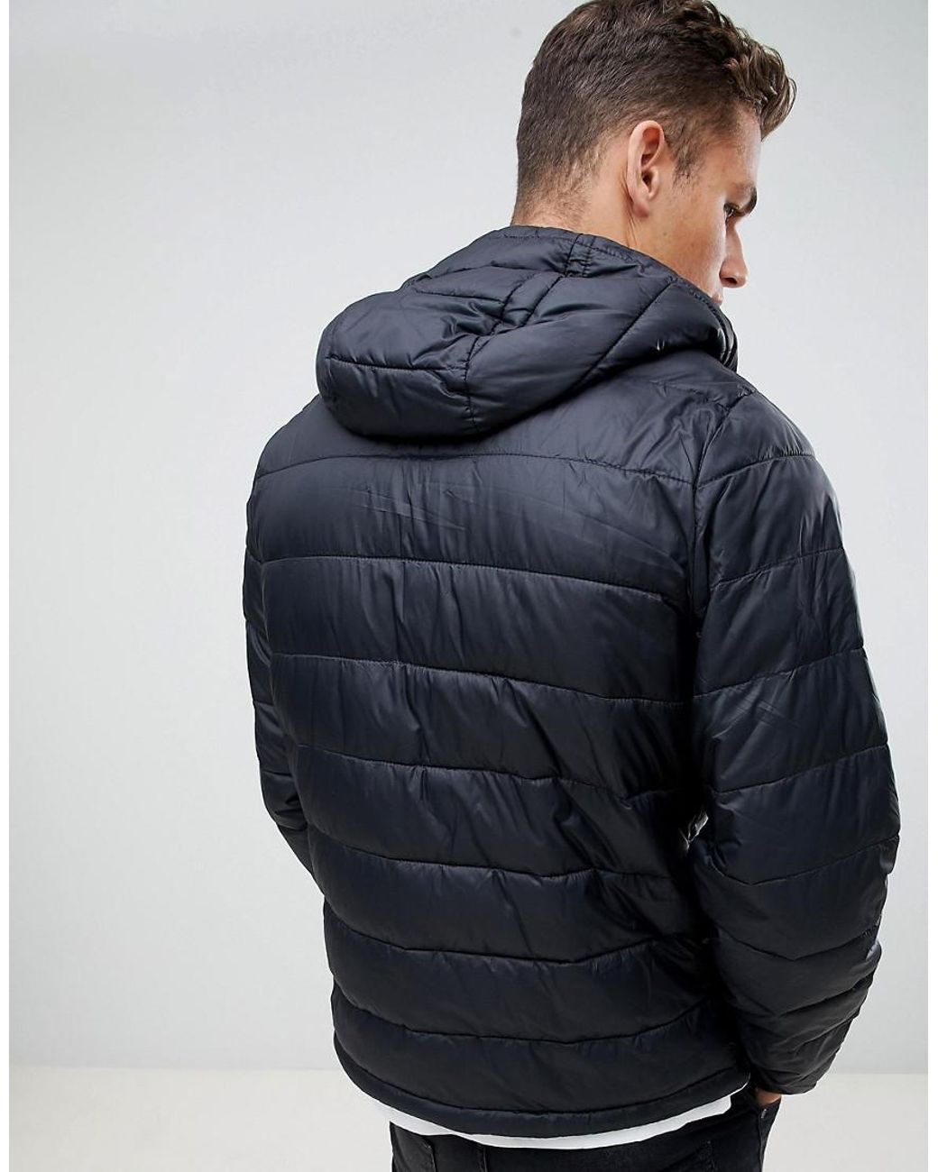 Abercrombie & Fitch Lightweight Packable Down Puffer With Hood In Black for  Men | Lyst