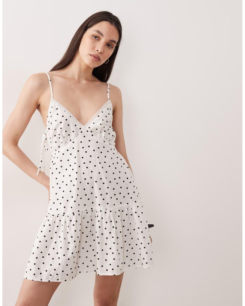 Aray Natural Semi-sheer Mini Beach Dress