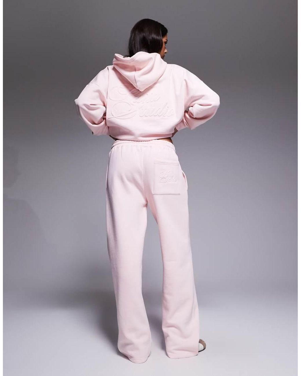 Kaiia Purple Cotton Rich Logo Wide Leg Joggers Co-Ord