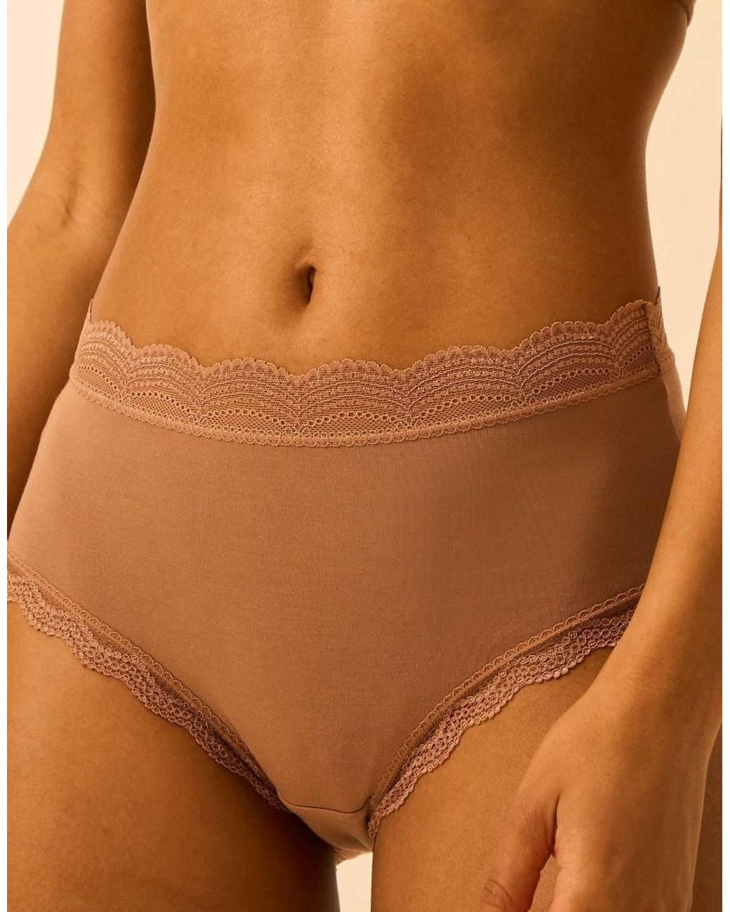 Stripe & Stare Natural High Rise Knicker Four Pack