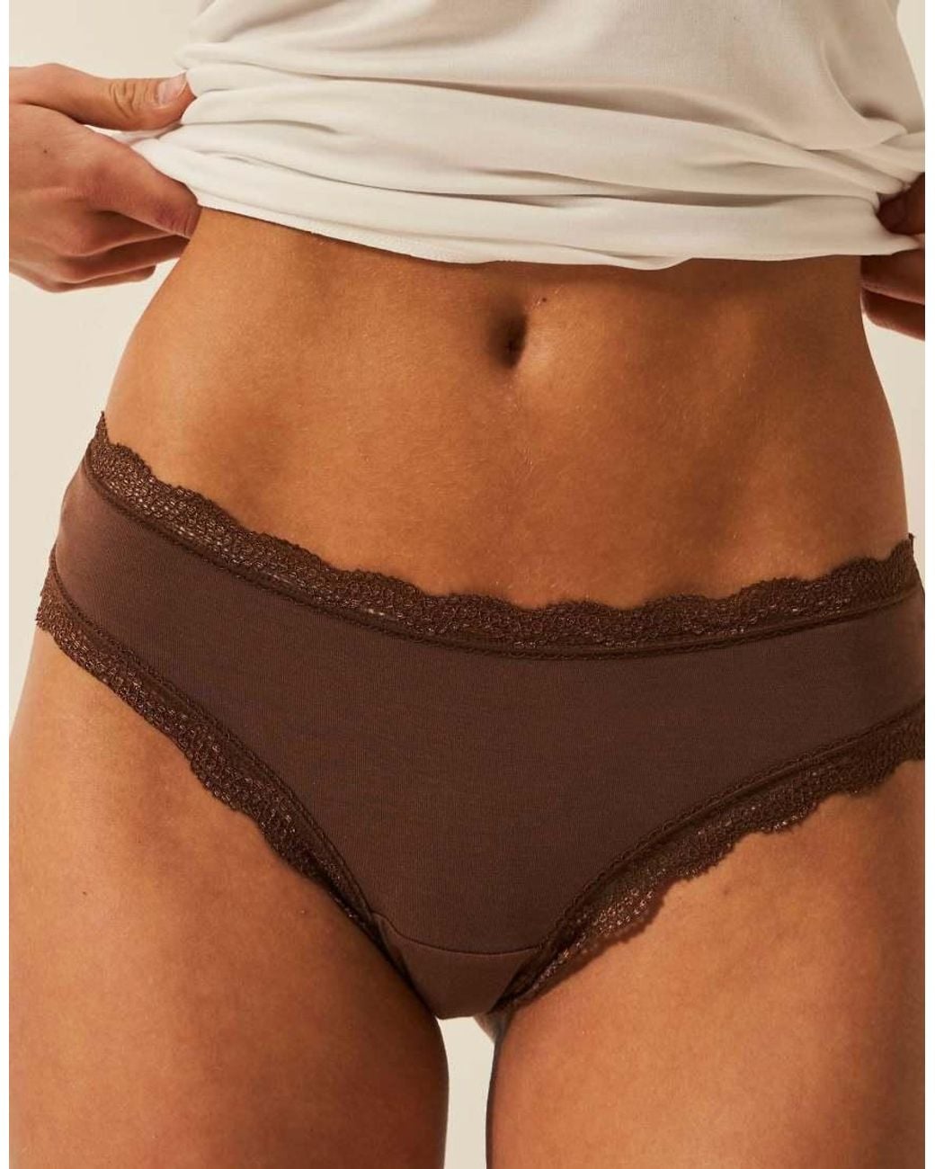 Stripe & Stare Brown Brazilian Knicker Four Pack