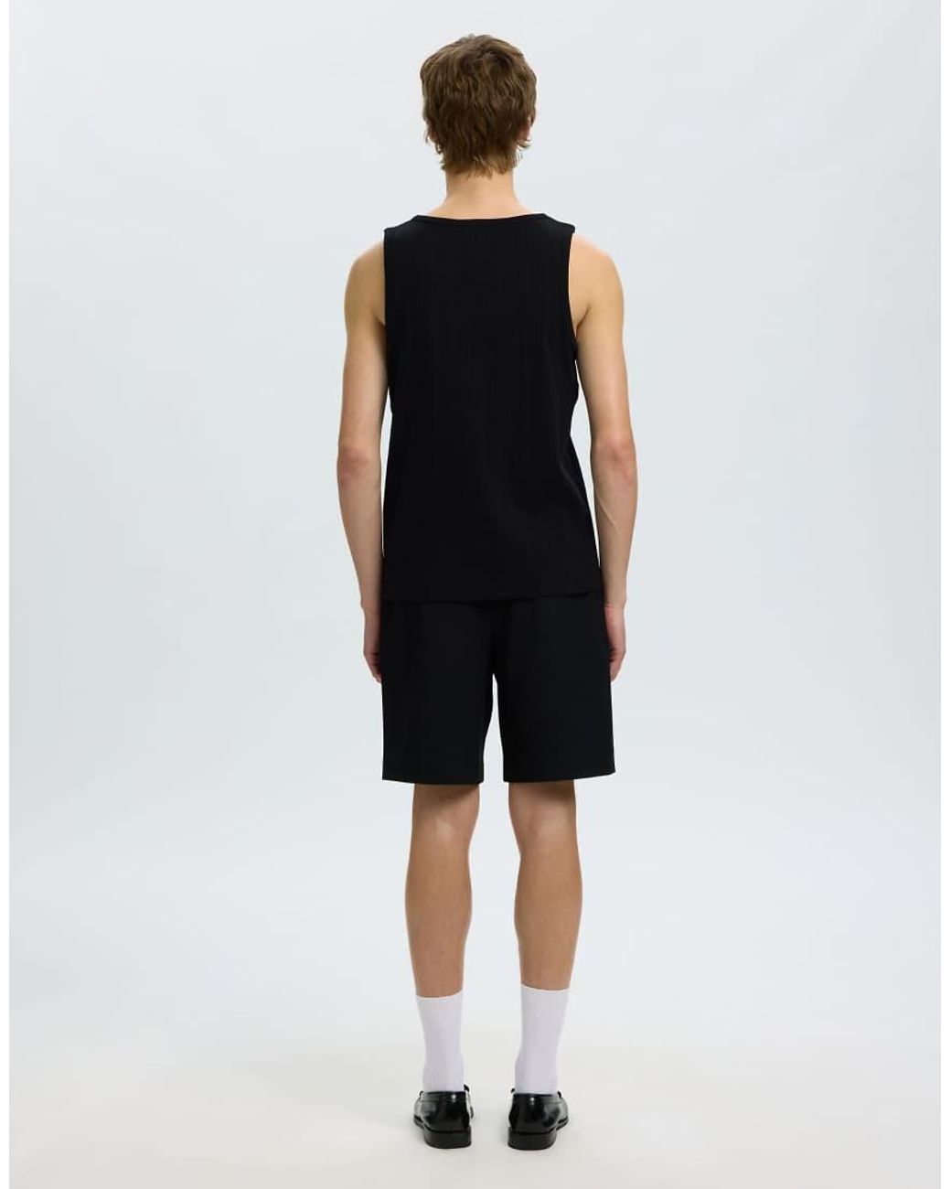 Top De Tirantes SELECTED de hombre de color Black