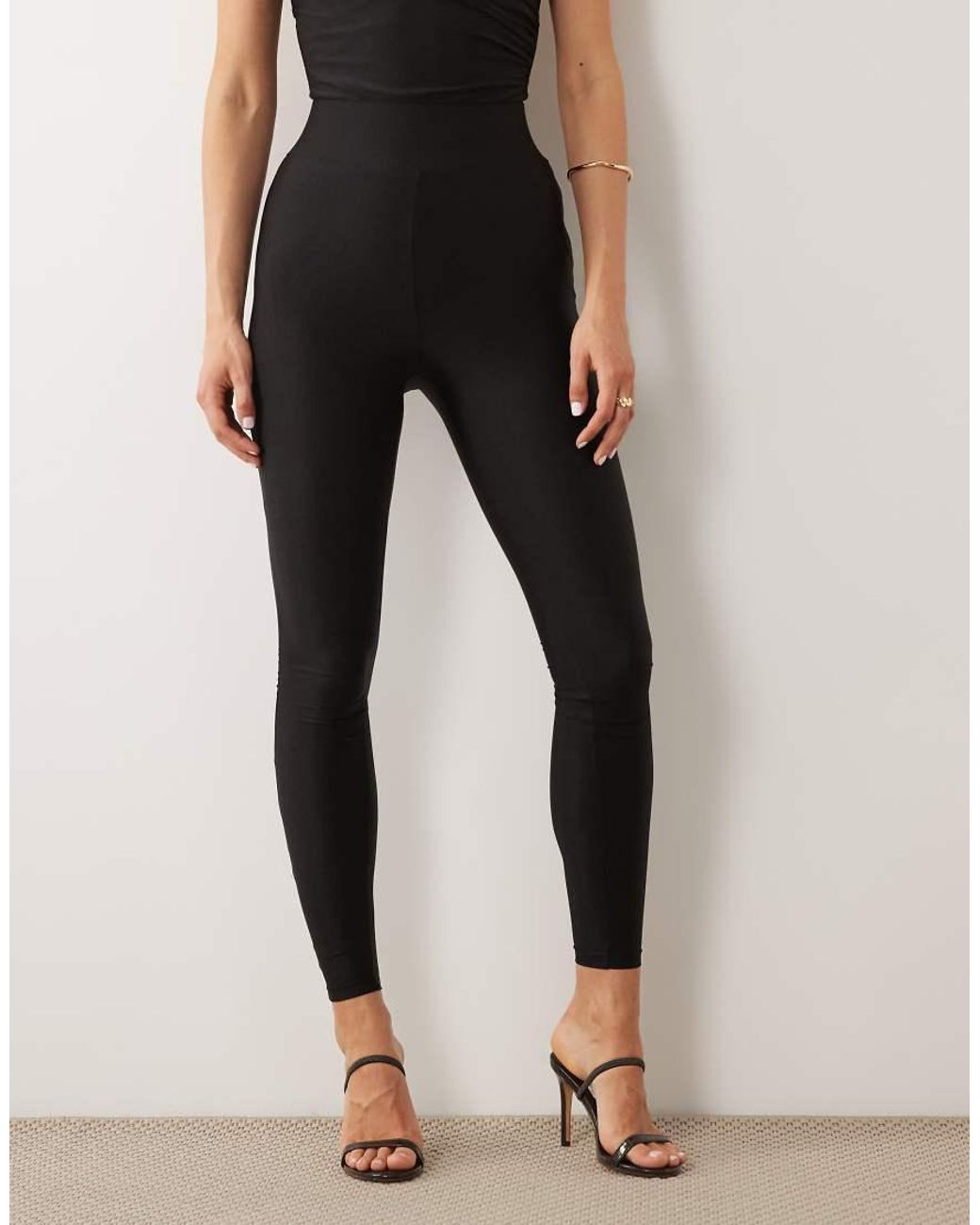 Ruched & Ready Black Made You Look Sculpting High Shine leggings