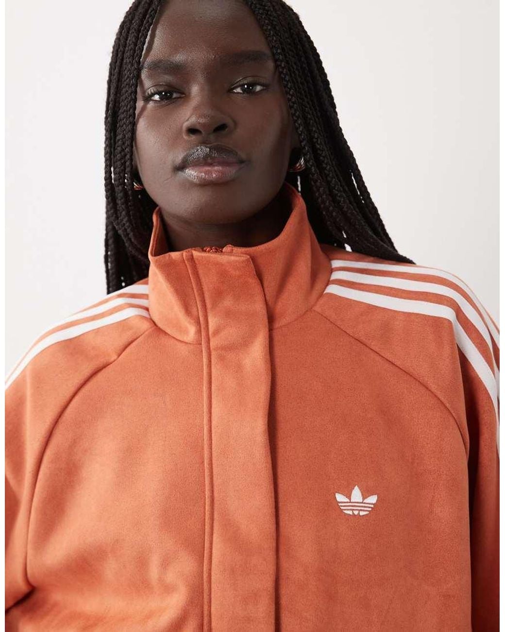 Adidas Originals Orange Suede Track Jacket
