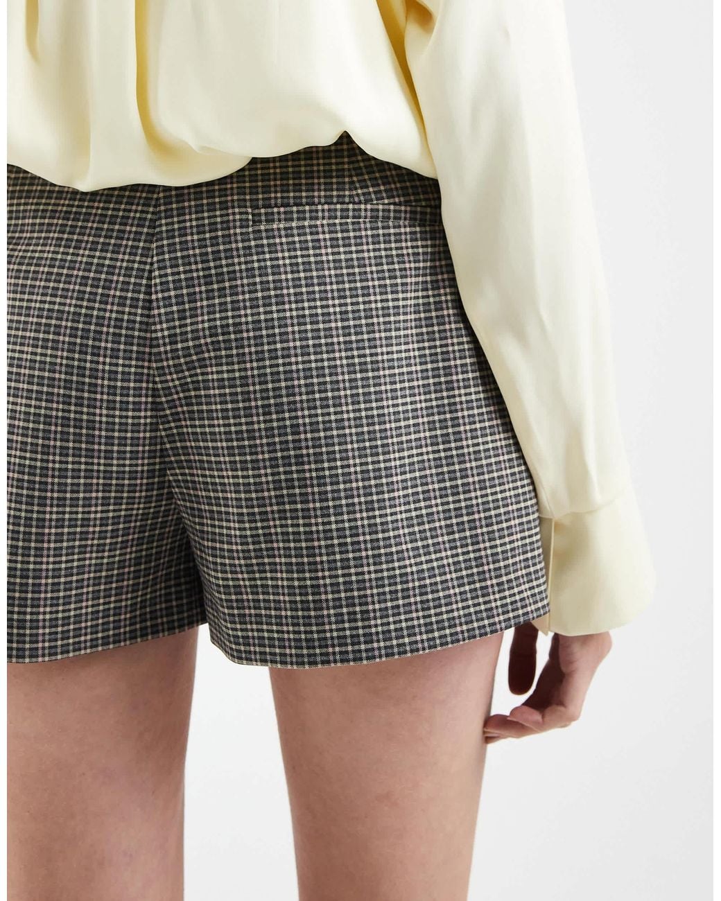 Micro Short Pattern ASOS Tailored Micro Short in White | Lyst