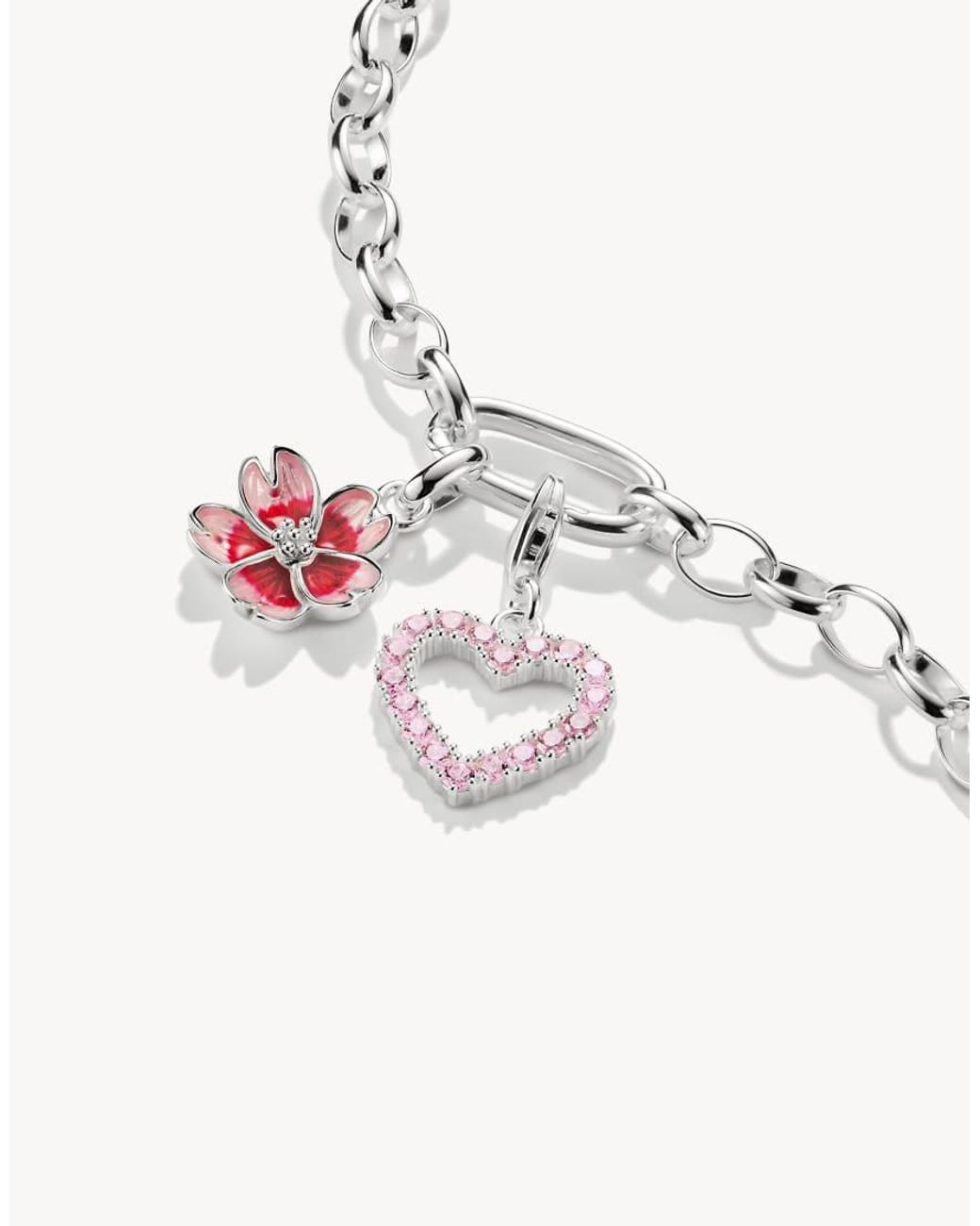Thomas Sabo White Charm Pendant Cherry Blossom Connect