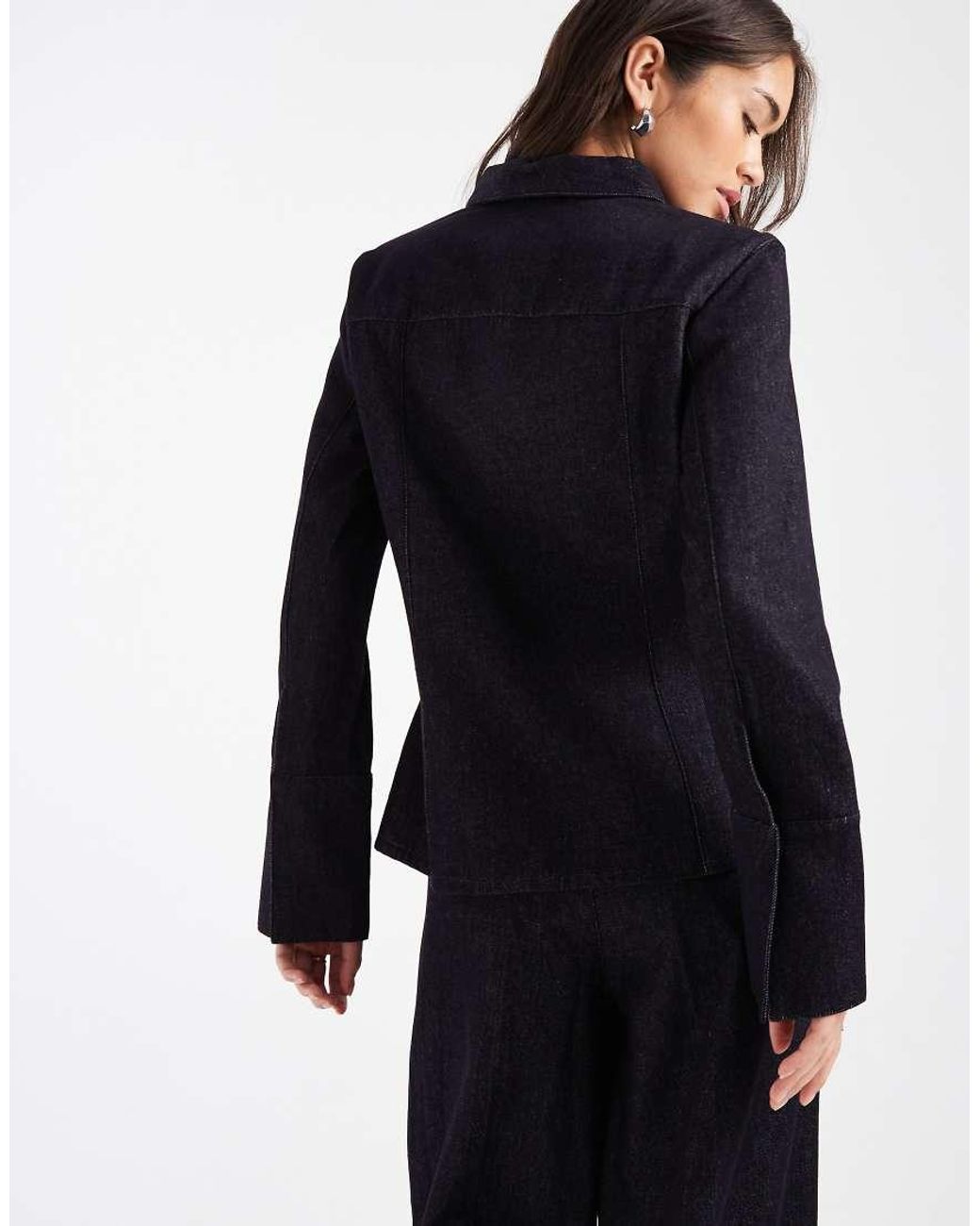 French Connection Blue Cinched Denim Shirt Co-ord