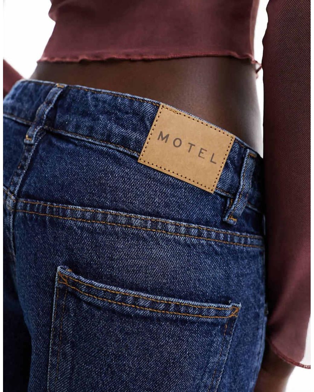 Motel Blue Extra Wide Low Rise Jeans