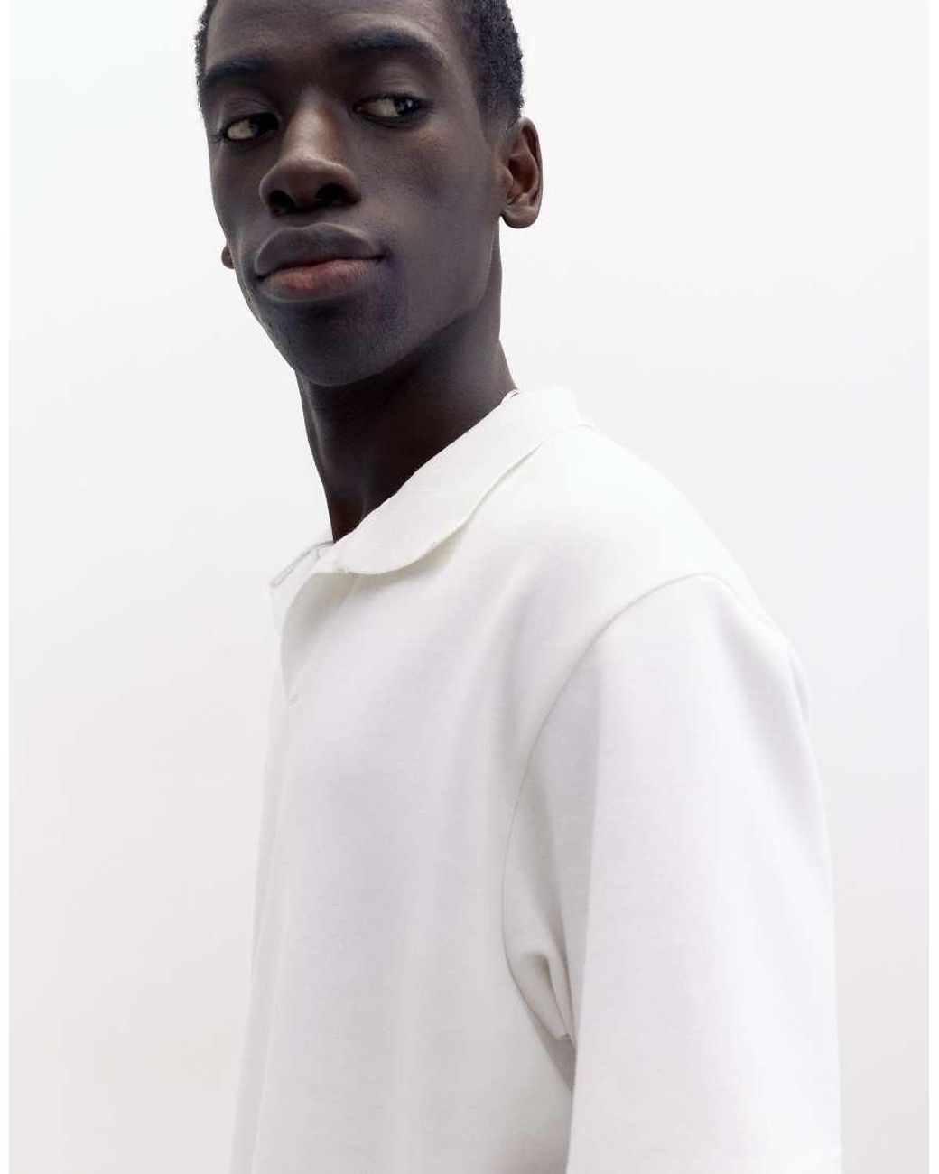 Polo A Maniche Corte di Pull&Bear in White da Uomo