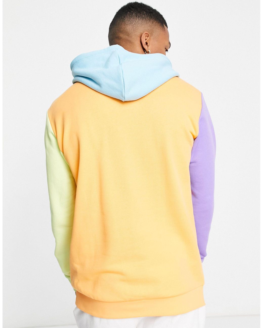 adidas colour block overhead hoodie