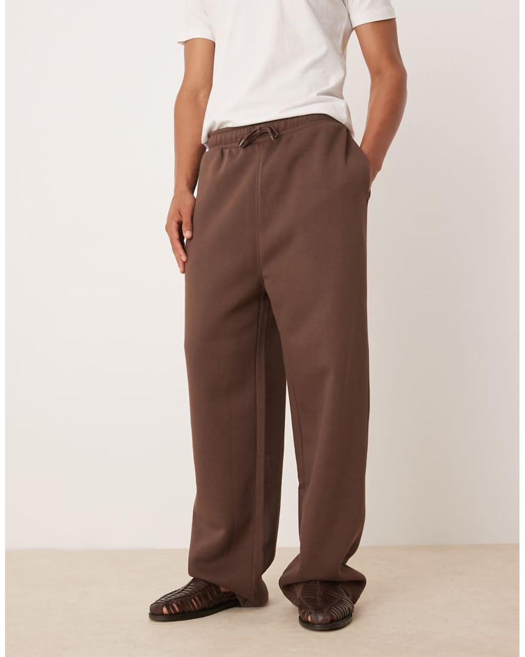 ASOS Natural Essentials Wide Leg jogger for men