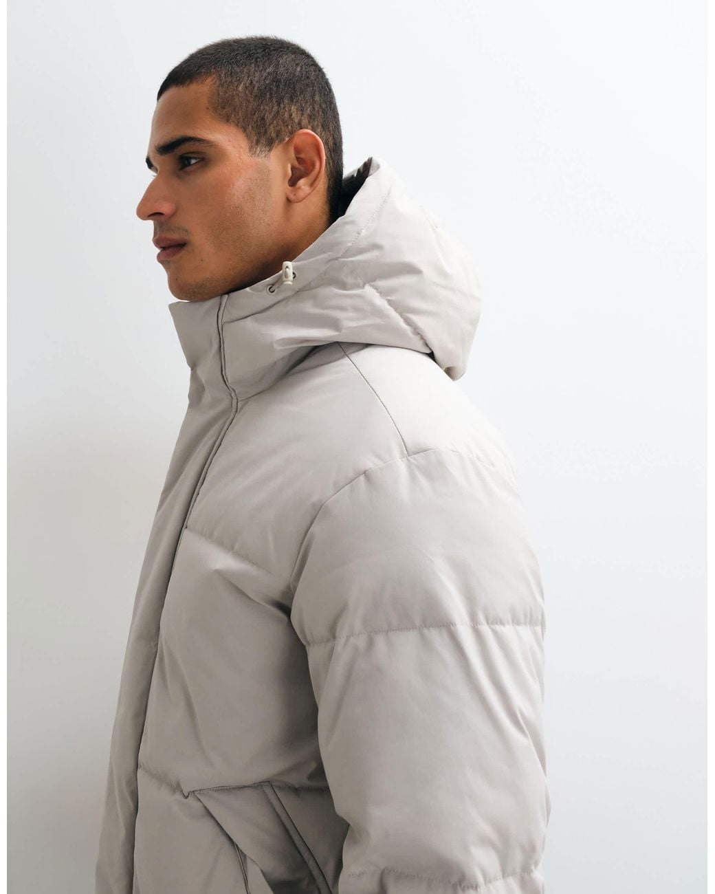 Jack & Jones Blue Hooded Puffer Jacket for men