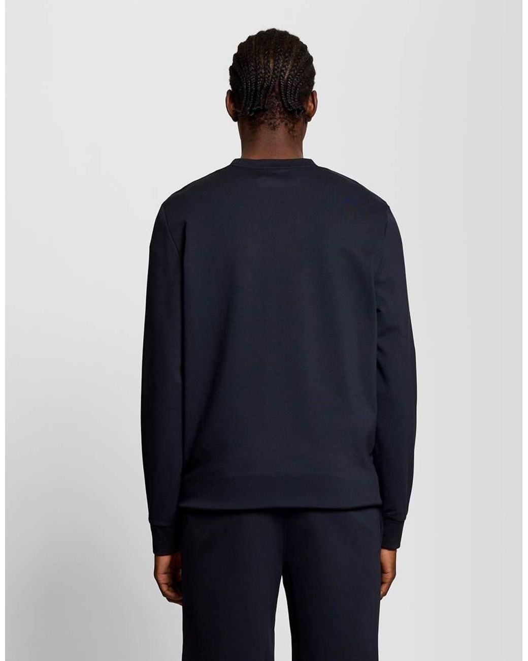 Lyle & Scott Blue Mid Layers Crew Neck Fly Fleece for men