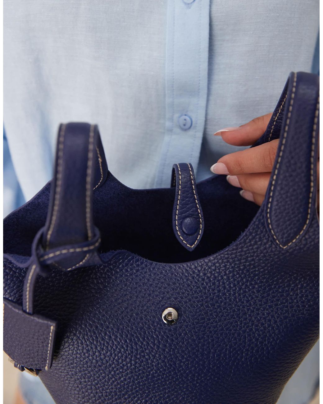 Polo Ralph Lauren Play Pebble 100% Leather Small Tote Polo Ralph Lauren Play Pebble 100% Leather Small Tote