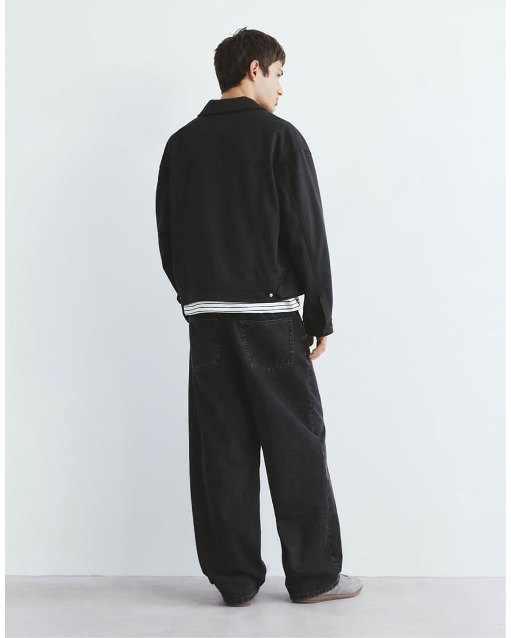 Pull&Bear Gray Textured Jacket for men