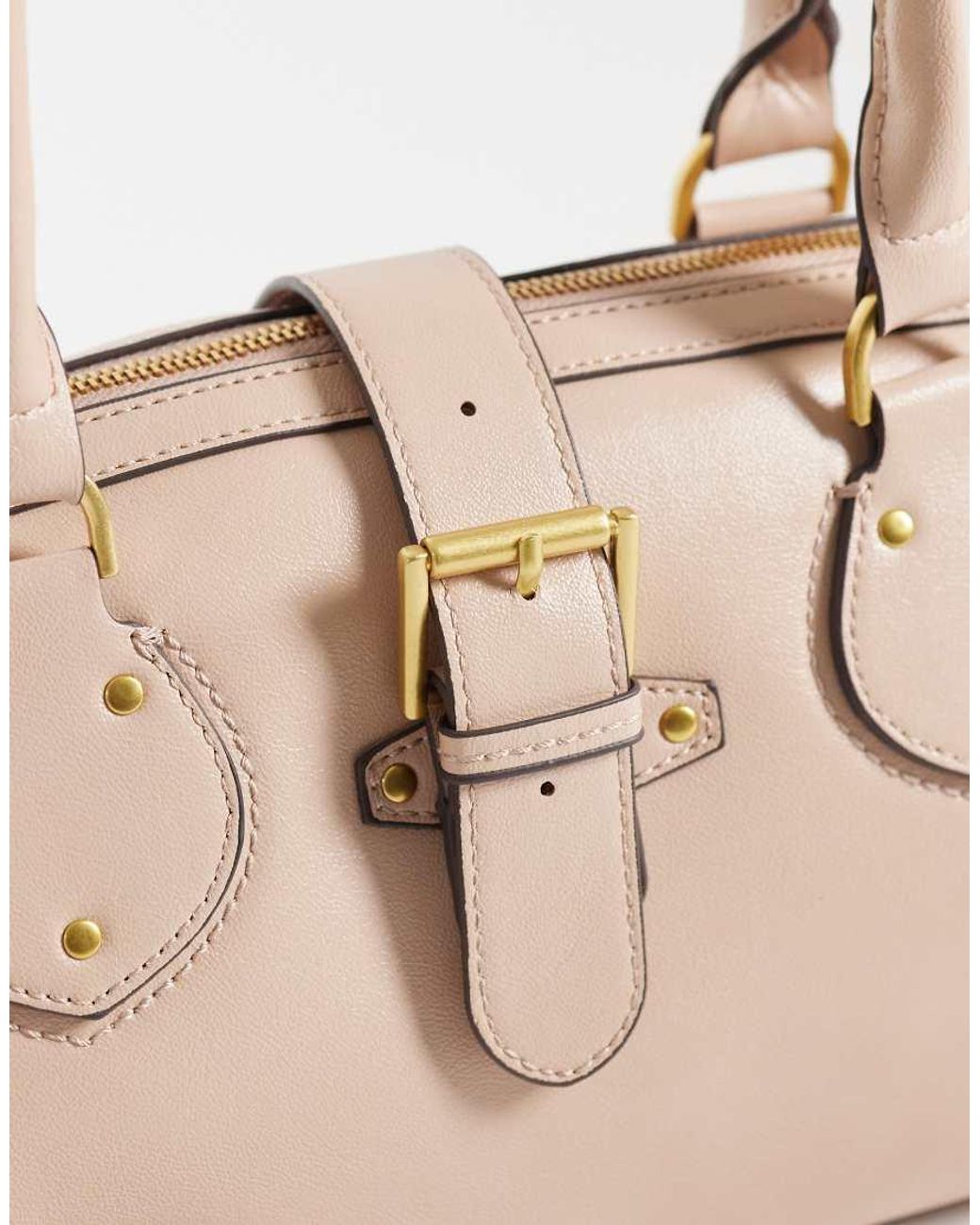 Mango Natural Buckle Detail Shoulder Bag