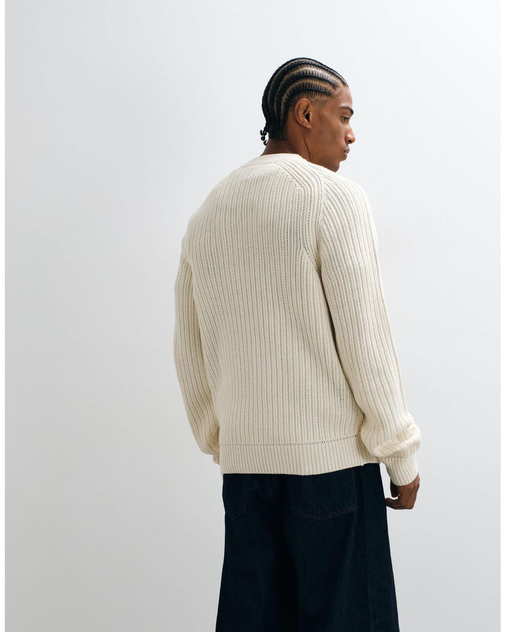 Pull en maille écru Collusion pour homme en coloris Natural