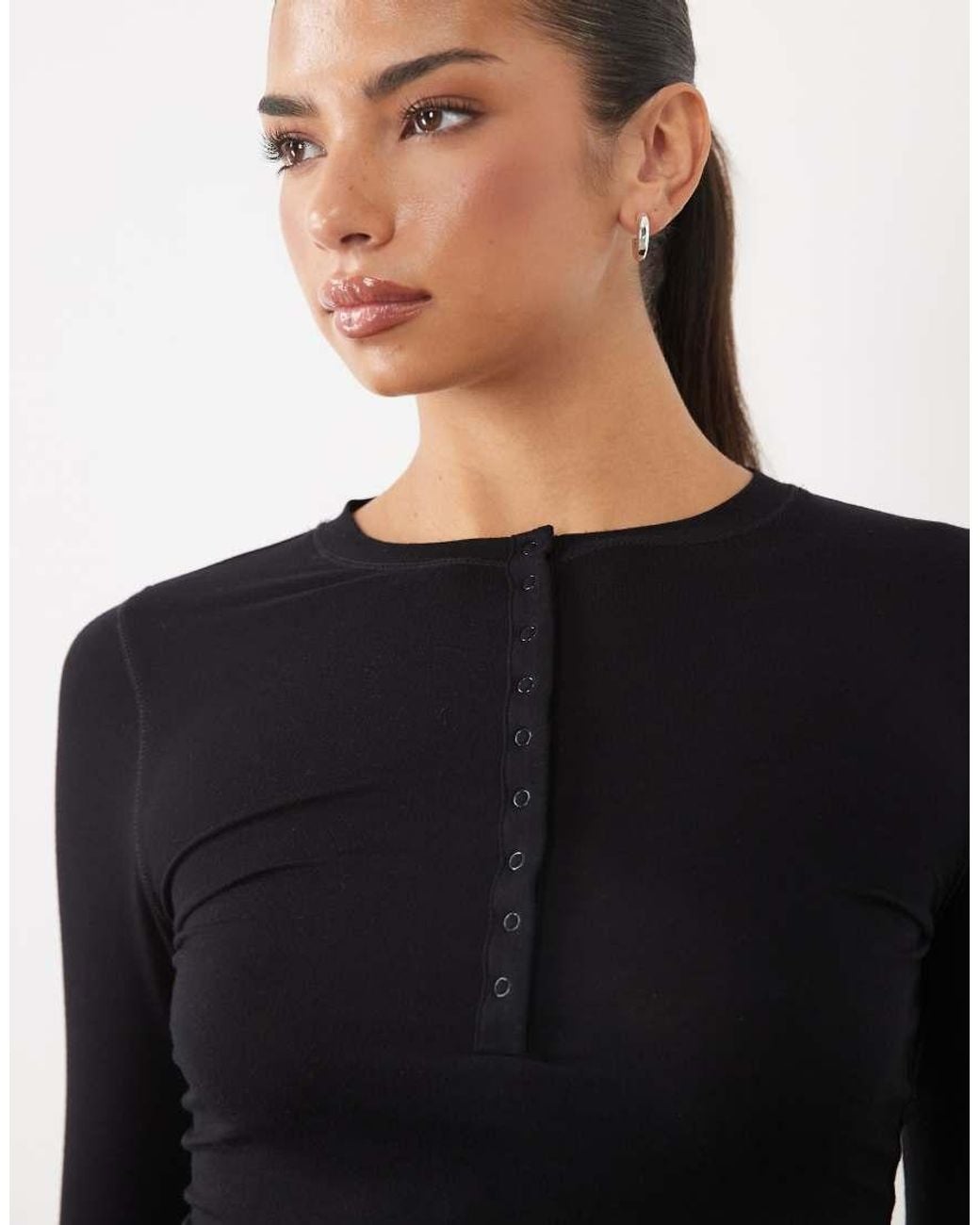 Cotton On Black Soft Lounge Henley