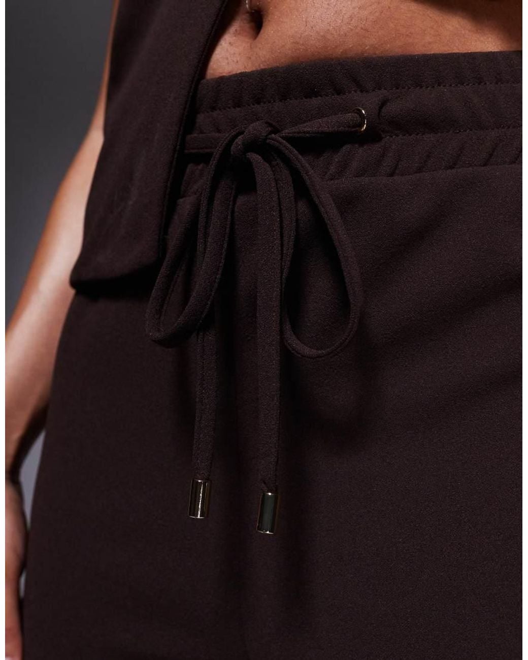 River Island Blue Tie Waist Tailored Pants