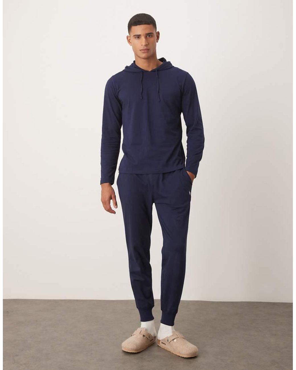 Polo Ralph Lauren Blue Icon Logo Co-Ord Cuffed Lounge Joggers for men