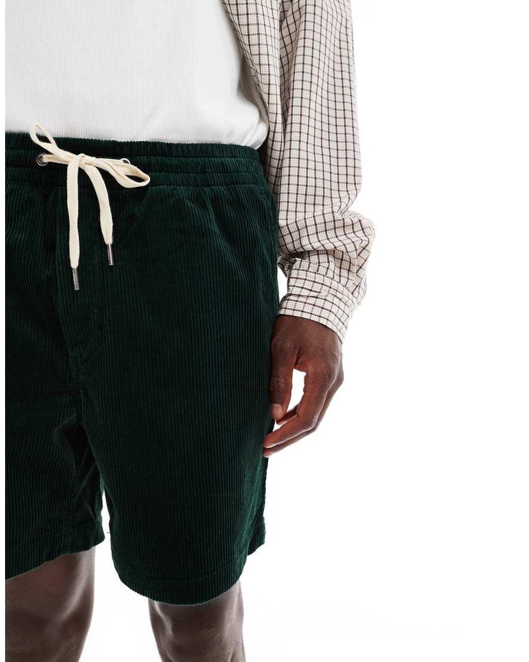 Polo Ralph Lauren White Prepsters Flat Front Cord Shorts for men