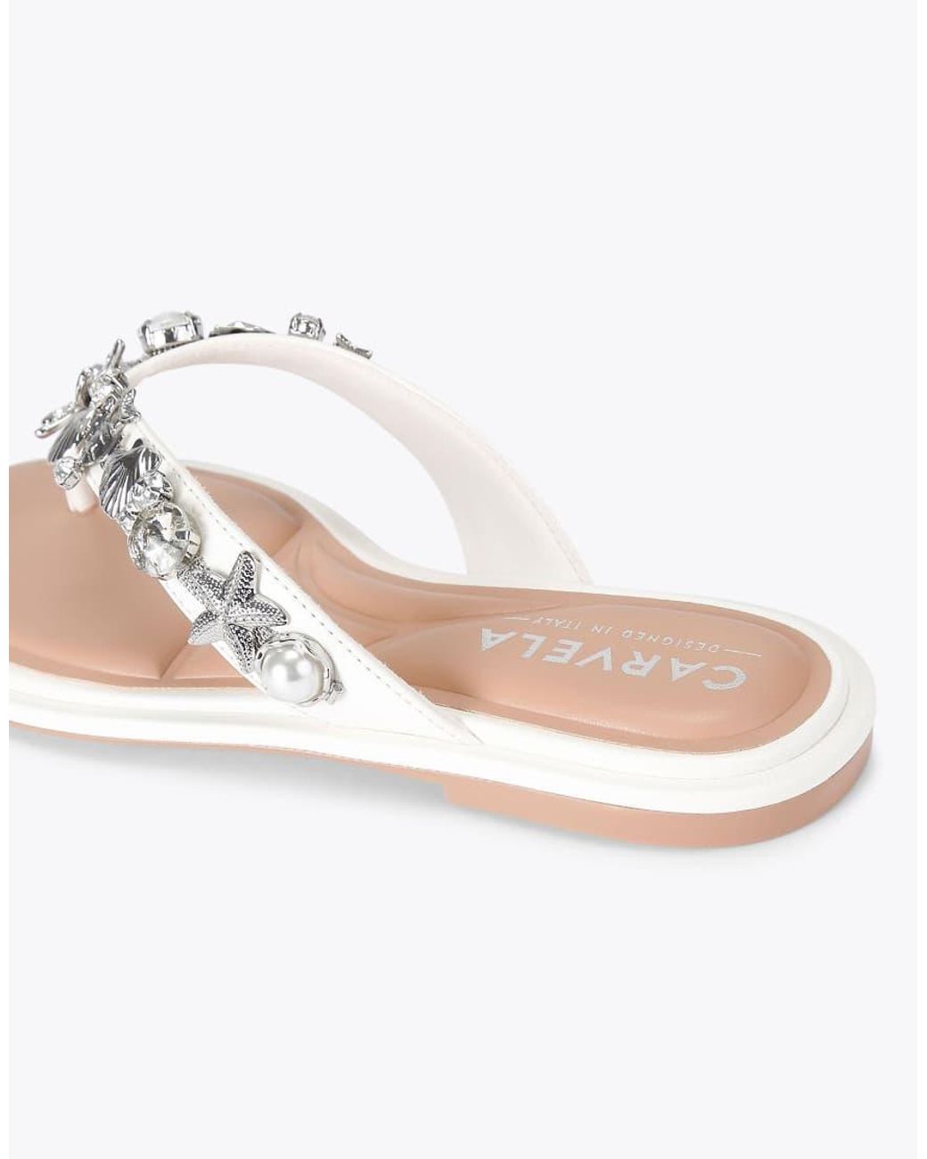 Carvela Kurt Geiger White Marina Flat Sandals