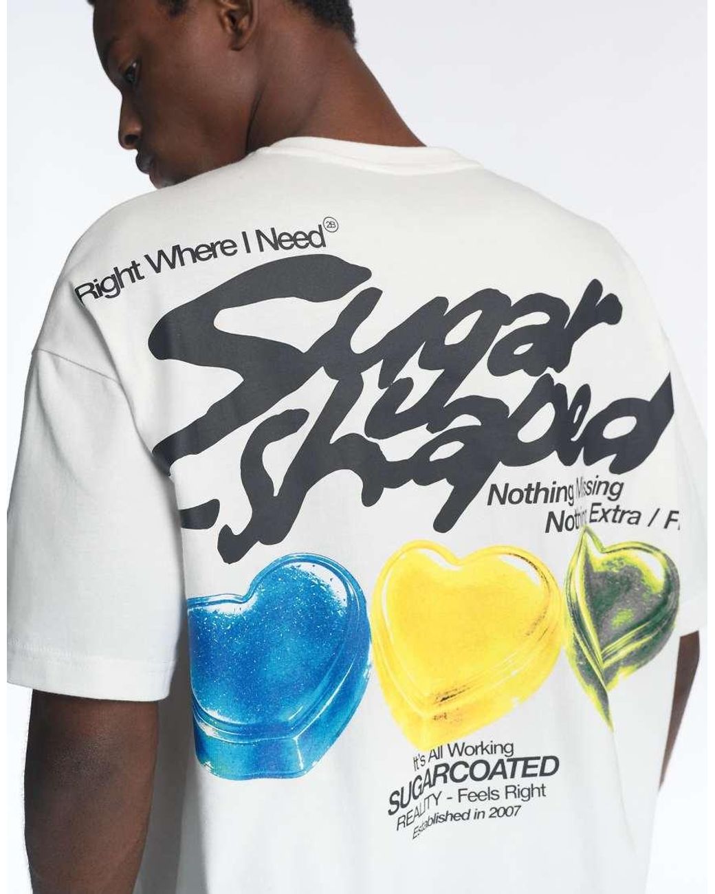 Pull&Bear Gray Stwd Sweet Candy Graphic T-Shirt for men