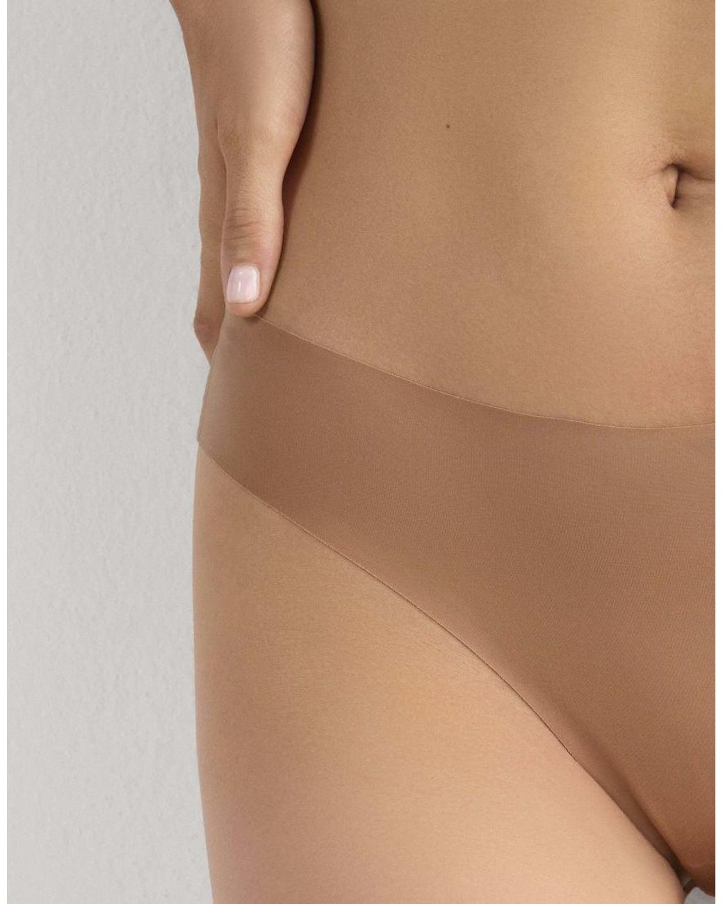 Intimissimi Brown Ultralight Microfibre Brazilian Knickers