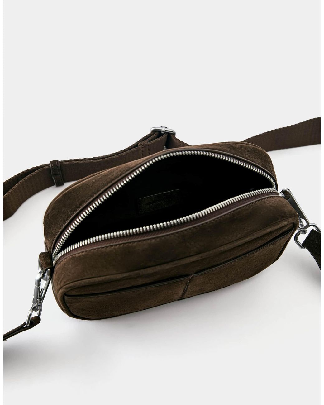 Pull&Bear Leder-umhängetasche in Black für Herren