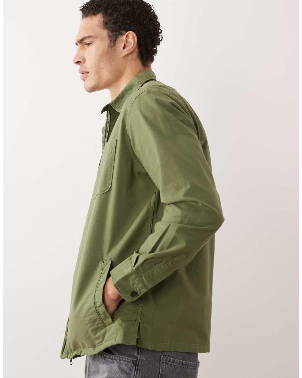Polo Ralph Lauren Green Sport Capsule Long Sleeve Zip Up Shirt for men