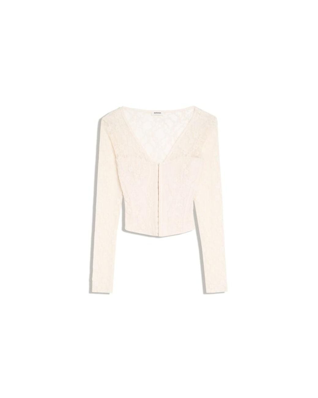 Bershka Black Long Sleeve Lace Corset T-shirt