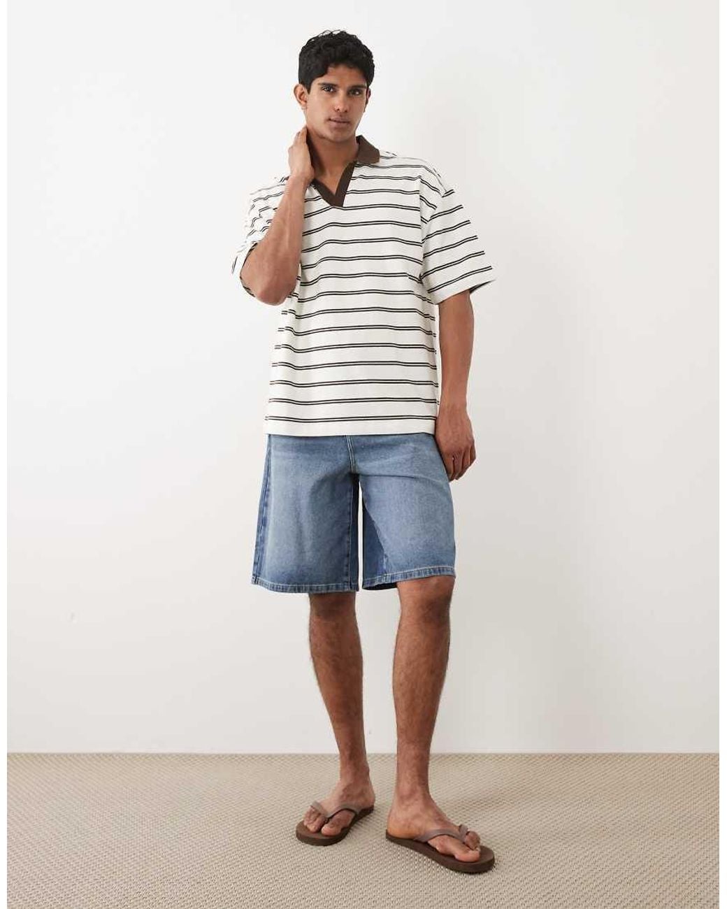 ASOS Multicolor Heavyweight Oversized Polo for men