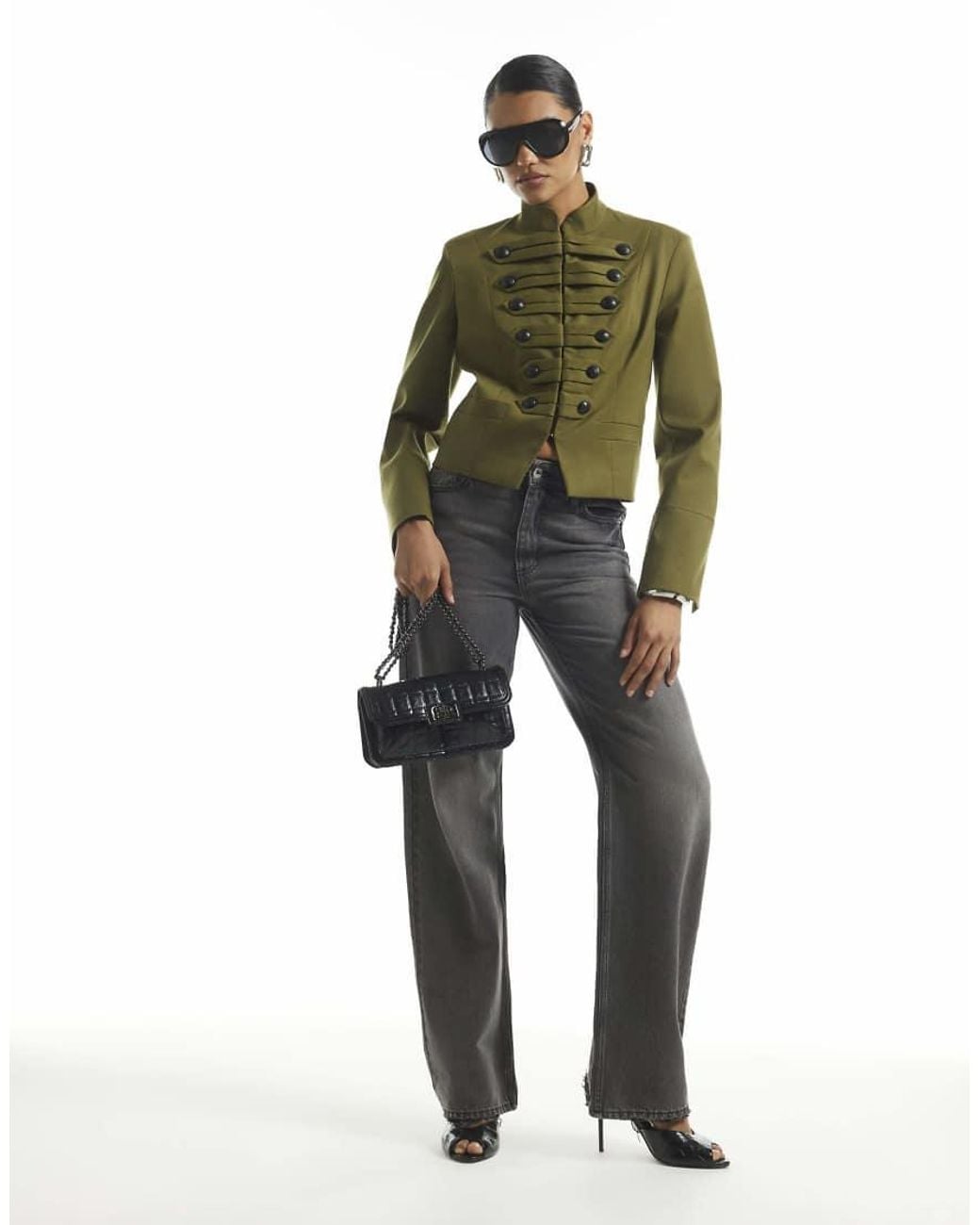 River Island Green Military Jacket