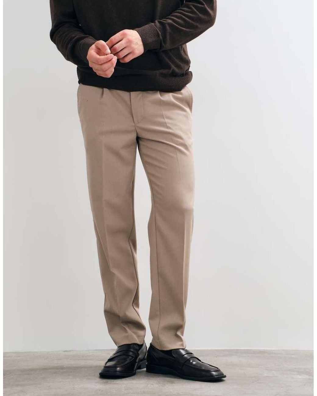 Only & Sons Black Tailored Tapered Trousers for men