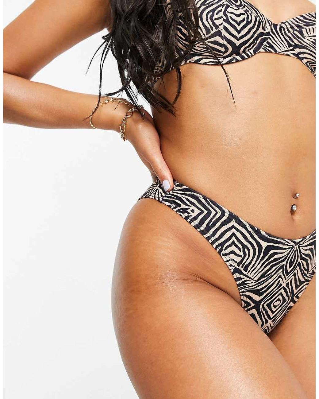 South Beach Multicolor High Leg Bikini Bottom