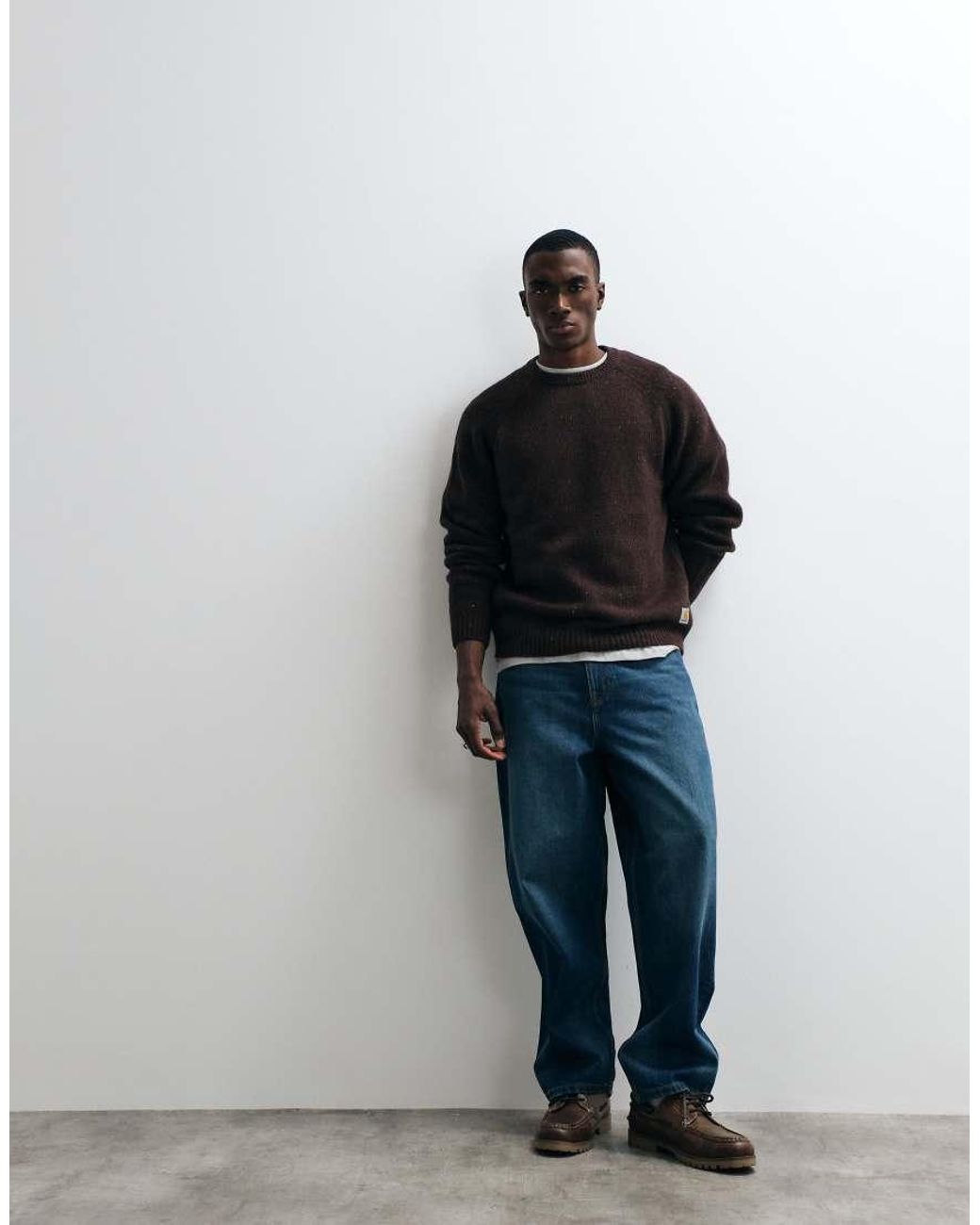 Carhartt Black Anglistic Knitted Speckled Jumper for men