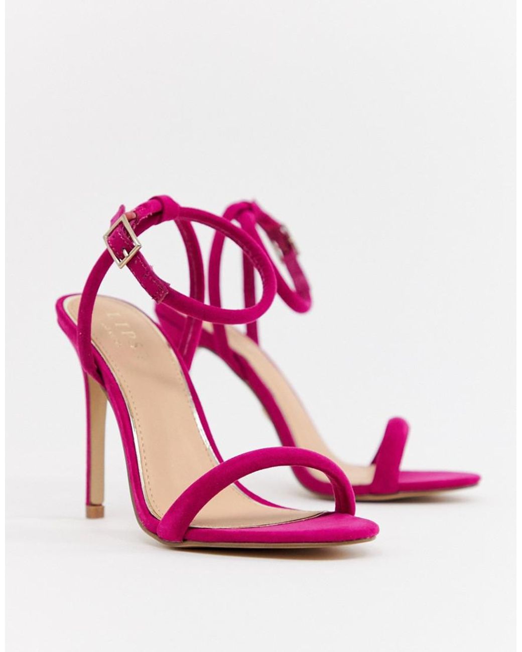 SIMMI Shoes Simmi London Joice Fuschia Patent Square Toe Heeled Sandals,  $14 | Asos | Lookastic
