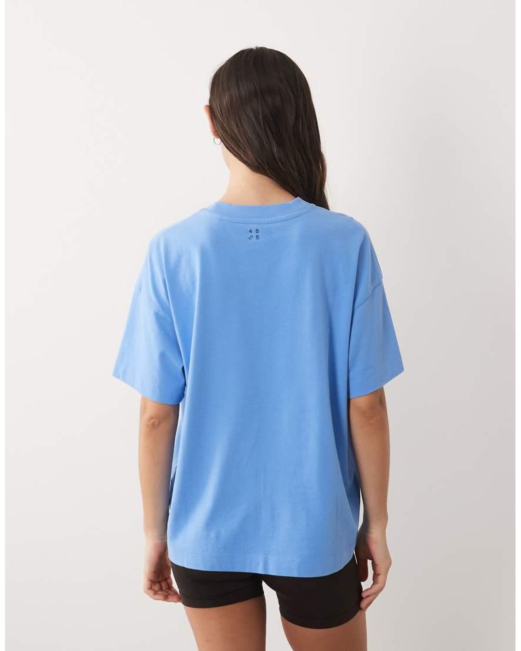 4505 Blue Icon Heavyweight Cotton Oversized T-shirt With Quick Dry Finish