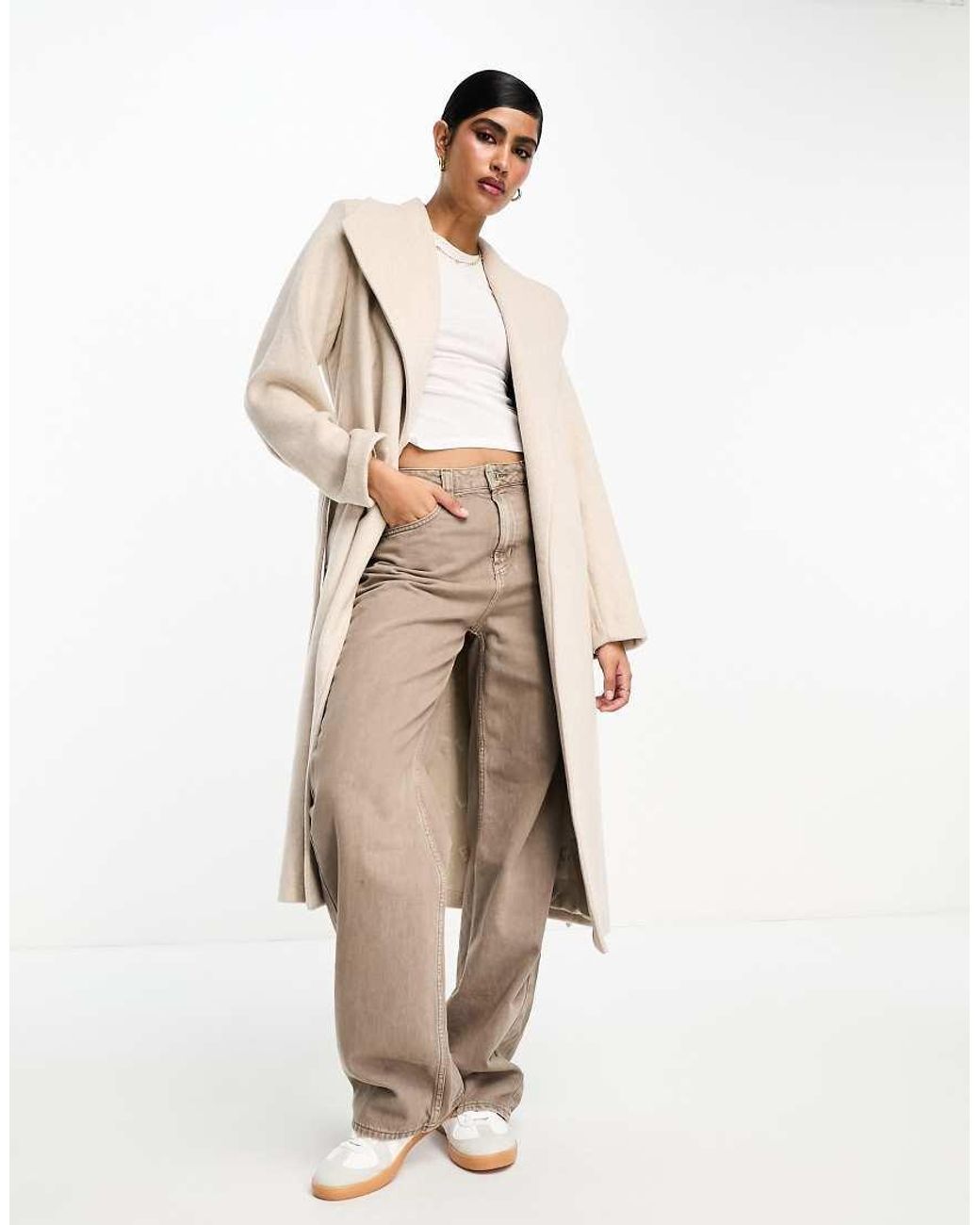 SELECTED Natural Belted Formal Coat