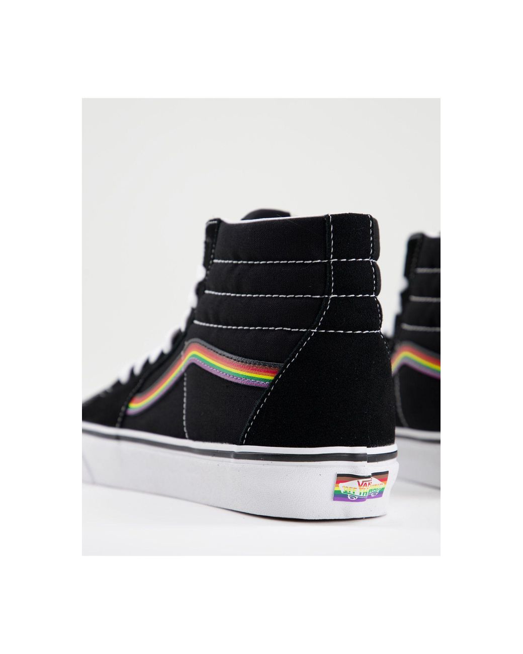 rainbow vans high tops