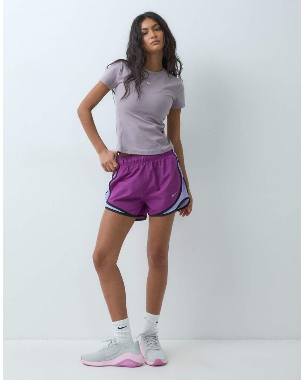 Nike Purple Tempo Dri-fit Mid-rise 3inch Short