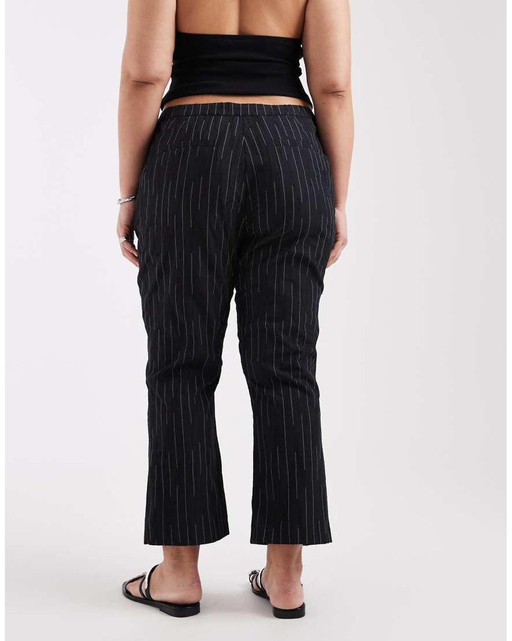 ASOS Black Curve Cropped Kick Flare