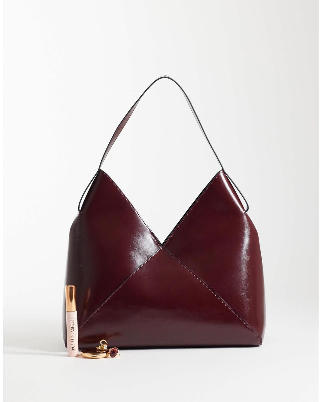 ASOS Purple Tote Bag With Panel Detail Bag