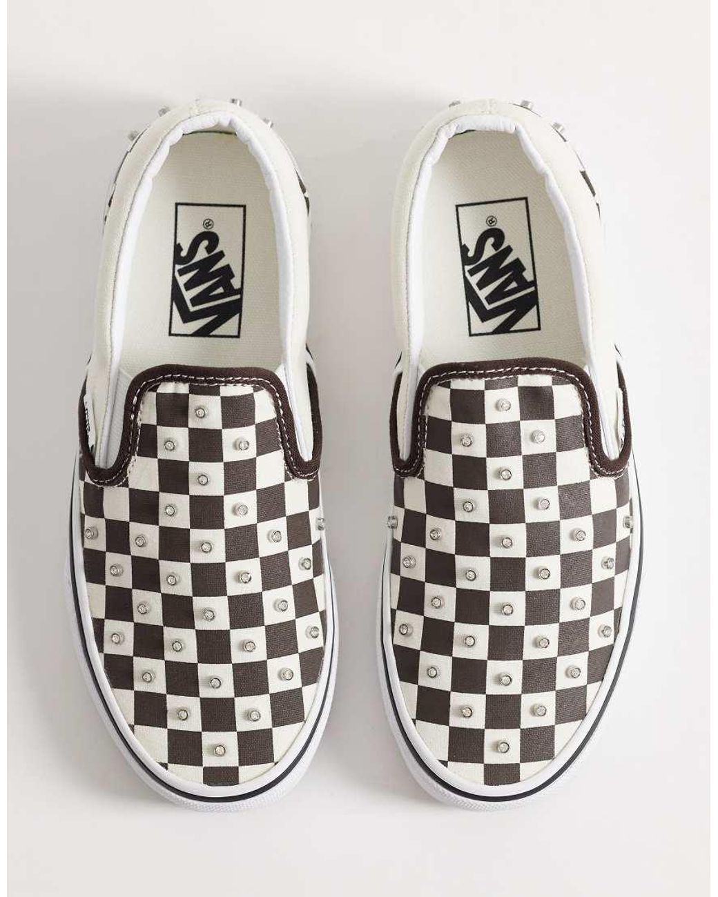 Vans White Classic Slip-On Shoes